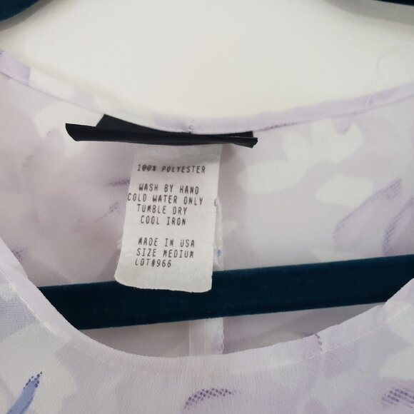 Vintage Pastel Light Purple Floral‎ Maxi Slip Dress Cottagecore Church Feminine - Picture 6 of 6